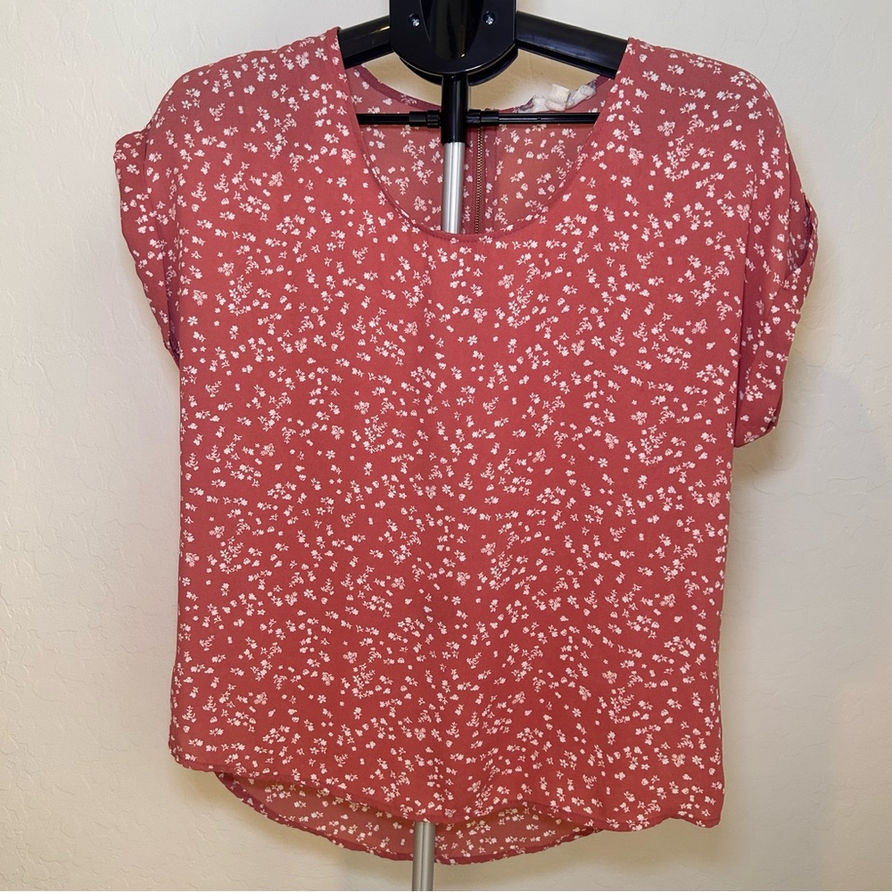 Hippie Rose Pink Floral Blouse